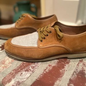 Tan suede and linen Marc Nolan Men’s Shoes